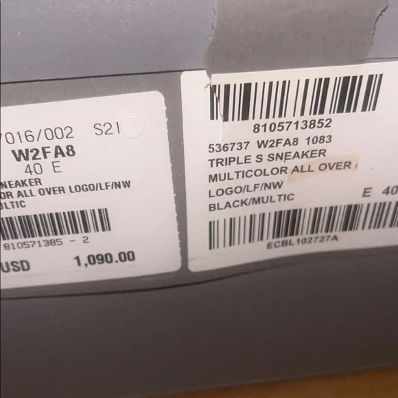 Balenciaga Black Sneakers with Colorful Logo Accents - Picture 10 of 10